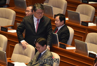 [포토] 본회의장 박차고 나가는 새누리당 조원진 위원