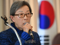 [포토] 한국자유회의 창립, 격려사하는 김길자 회장