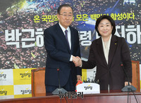 [포토] 정의당 심상정 대표 예방한 반기문