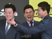 [포토] 김훈-양희승-우지원, 예능으로 돌아온 농구스타