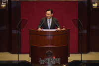 [포토] 교섭단체 대표연설 하는 바른정당 주호영 원내대표