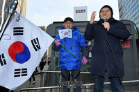 [포토] 자유본-자유군 언론폭동 진압대회서 조선일보 규탄