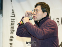 [포토] SBS 규탄하는 박성현 자유본 집행위원장