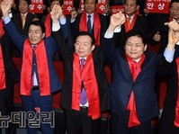 [포토] 대선출마 3인방 안상수-이인제-김진