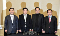 [포토] 황 대행 특검연장 거부 놓고 모인 야4당 원내대표