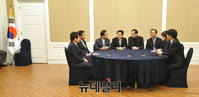 [포토] 긴급회동 갖는 야4당 원내대표