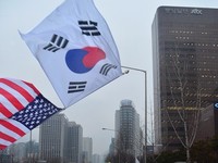 [태극기집회] JTBC 앞 가두행진 