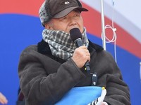[태극기집회] 휠체어 타고 집회 참석한 권영해 대표