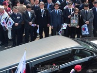 [포토] 국민장 영결식, 화장장으로 떠나는 운구차