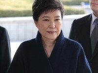 [포토] 중앙지검 출석한 박근혜 전 대통령