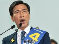 [포토] 더불어민주당 호남경선, 정견발표하는 안희정 충남지사