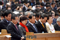 [포토] 명성교회 부활절 연합예배 참석한 홍준표-이재오