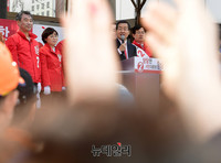 [포토] 포항 죽도시장 찾은 홍준표