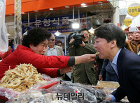 [포토] 북어포 맛보는 안철수