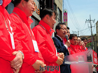 [포토} 춘천서 유세하는 홍준표 후보