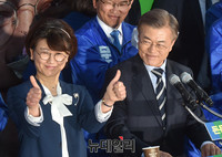 [포토] 문재인 후보 지원나선 안희정 충남지사 가족