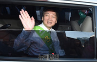 [포토] 강릉 떠나는 안철수 국민의당 대선후보