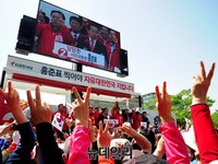 [포토] 경기 고양서 유세하는 홍준표