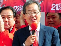 [포토] 안산유세, 발언하는 홍준표 후보