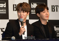 [포토] 수상소감 밝히는 방탄소년단 지민