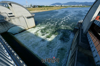 [포토] 수문 연 낙동강 강정고령보