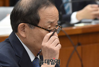 [포토] 안경 고쳐쓰는 김이수 헌번재판소장 후보자