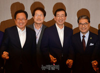 [포토] 한 자리에 모인 박원순-조희연-이재정