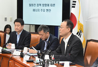 [포토] 탈원전 당정협의 회의 참석한 백운규 산자부 장관