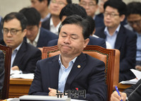 [포토] 질문 기다리는 김영춘 해양수산부 장관