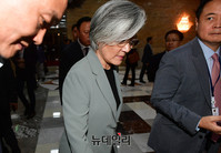 [포토] 국회 나서는 강경화 외교부 장관