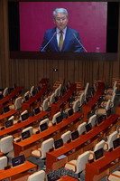 [포토] 한국당 불참, 교섭단체 대표연설하는 김동철 원내대표