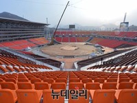 [포토] 공사 진행 중인 평창올림픽플라자