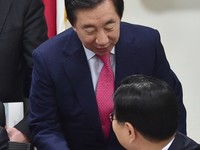 [포토] 심재철 부의장 주최 행사 참석한 자유한국당 원내대표 후보들