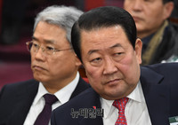 [포토] 불편한 얼굴로 당무위 지켜보는 김동철-박주선