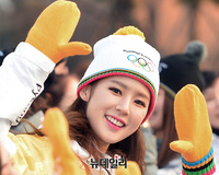 [포토] 박기량 "성화봉송 왔어요"