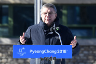 [포토] 선수촌 개촌식 참석한 토마스 바흐 IOC위원장