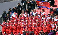 [포토] 알파인스키 응원 나선 북한