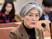 [포토] 강경화 "사진기자 폭행 中경호원, 구속돼 조사중"