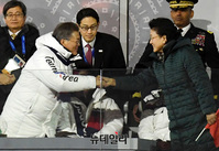 [포토] 악수 나누는 문재인-류옌둥