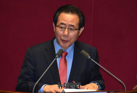 [포토] 인사말 하는 김성곤 신임 국회사무총장