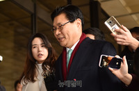 [포토] 홍문종, 불법자금 수수혐으로 검찰 출석