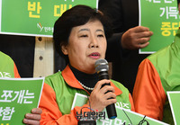 [포토] 조배숙 민주평화당 대표 "기초광역 2인 선거구 반대"