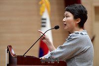 [포토] 국민기만 인권정책 비대위 출범식, 인사말하는 이언주