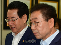 [포토] 입장하는 박원순-김영록