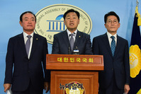 [포토] 정개특위 정상화 촉구하는 야3당 원내대표