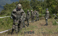 [포토] DMZ 내 유해발굴을 위한 지뢰제거 수행