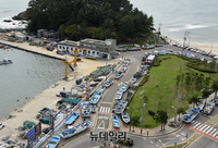 [포토] 태풍 콩레이 영향, 부산 밤부터 비