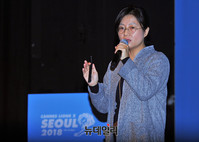 [포토] 칸라이언즈X서울 참석한 김민아 제일기획 팀장