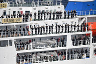 [포토] 해상사열 참가한 한국해양대학교 한바다호