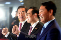 [포토] 한 자리에 모인 '홍영표-김성태-김관영' 원내대표